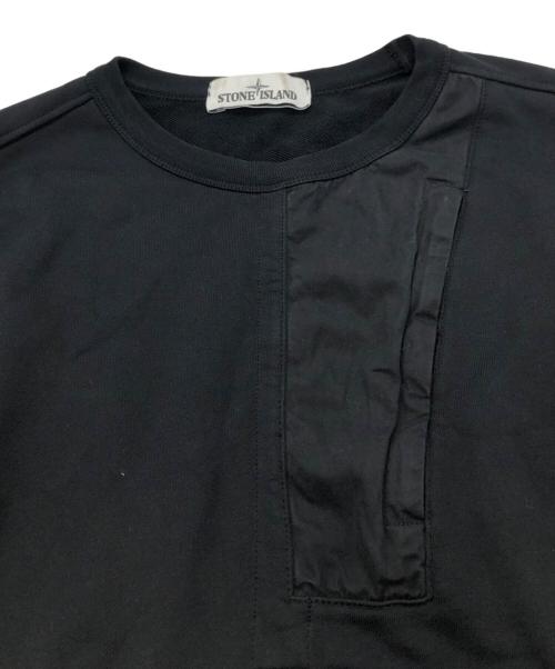 STONE ISLAND（ストーンアイランド）STONE ISLAND (ストーンアイランド) ZIPPER POCKET SWEAT SHIRTS ブラック サイズ:Mの古着・服飾アイテム