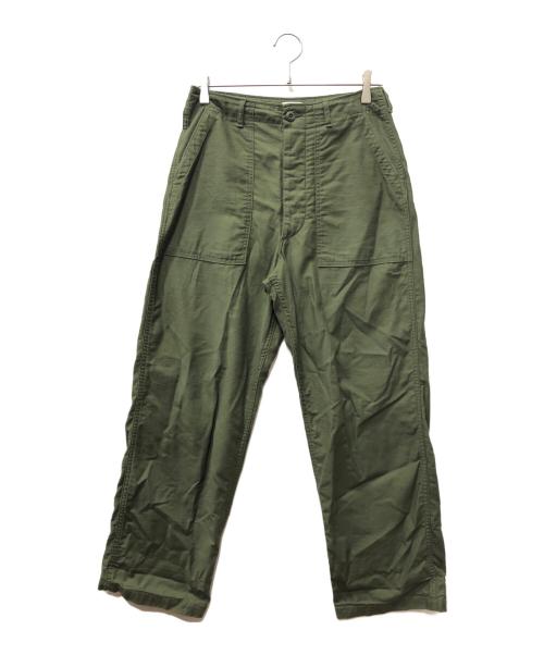 CIOTA（シオタ）CIOTA (シオタ) スビンコットン ムラ糸バックサテン ベイカーパンツ オリーブ サイズ:4の古着・服飾アイテム