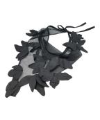 MARGEマージ）の古着「tulle floral sheer scarf」｜ブラック