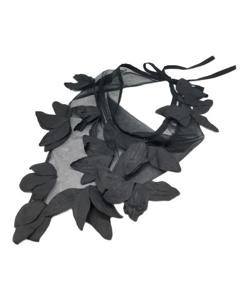 MARGE（マージ）MARGE (マージ) tulle floral sheer scarf ブラック サイズ:下記参照の古着・服飾アイテム