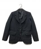 COMME des GARCONS HOMME DEUXコムデギャルソン オム ドゥ）の古着「タイウエストシングルブレステッドブレザー」｜ブラック