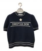Christian Diorクリスチャン ディオール）の古着「ロゴショートスリーブニット」｜ネイビー