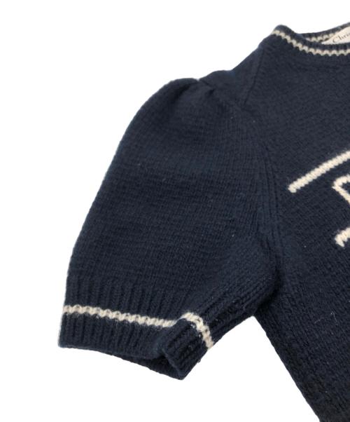 Christian Dior（クリスチャン ディオール）Christian Dior (クリスチャン ディオール) ロゴショートスリーブニット ネイビー サイズ:42の古着・服飾アイテム