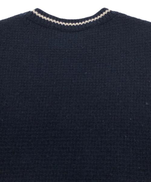 Christian Dior（クリスチャン ディオール）Christian Dior (クリスチャン ディオール) ロゴショートスリーブニット ネイビー サイズ:42の古着・服飾アイテム