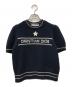 Christian Dior（クリスチャン ディオール）の古着「ロゴショートスリーブニット」｜ネイビー