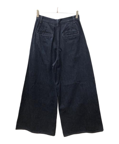 Curensology/&RC（カレンソロジー）Curensology/&RC (カレンソロジー) タックワイドデニムパンツ インディゴ サイズ:SIZE Sの古着・服飾アイテム