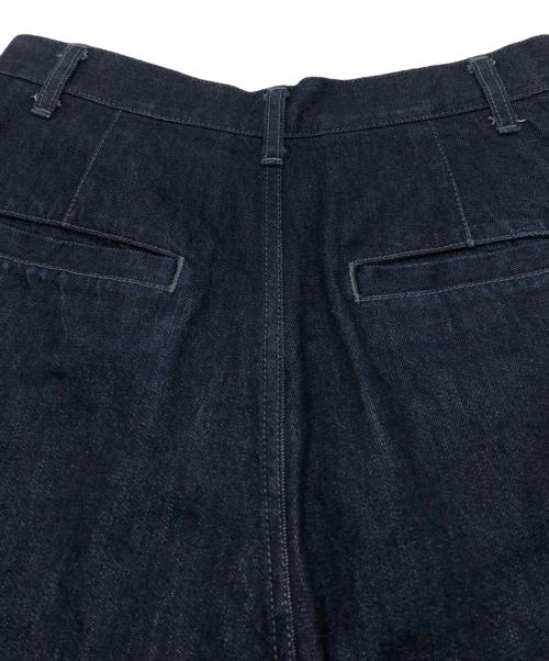 Curensology/&RC（カレンソロジー）Curensology/&RC (カレンソロジー) タックワイドデニムパンツ インディゴ サイズ:SIZE Sの古着・服飾アイテム