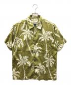 Patagoniaパタゴニア）の古着「pataloha ヤシの木柄 コットンアロハシャツ」｜カーキ