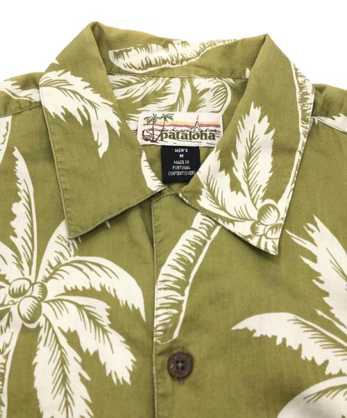 Patagonia（パタゴニア）Patagonia (パタゴニア) pataloha ヤシの木柄 コットンアロハシャツ カーキ サイズ:SIZE Mの古着・服飾アイテム