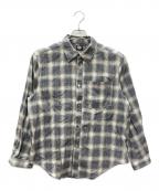 tatoo studio yamadaタトゥースタジオ ヤマダ）の古着「TSY ORIGINAL OMBRE CHECK SHIRTS」｜グレー