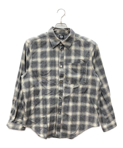 tatoo studio yamada（タトゥースタジオ ヤマダ）tatoo studio yamada (タトゥースタジオ ヤマダ) TSY ORIGINAL OMBRE CHECK SHIRTS グレー サイズ:SIZE Mの古着・服飾アイテム