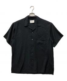 stein（シュタイン）の古着「OVERSIZED CUPRO OPEN COLLAR SS SHIRT」｜ブラック