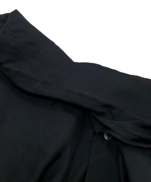 stein（シュタイン）stein (シュタイン) OVERSIZED CUPRO OPEN COLLAR SS SHIRT ブラック サイズ:SIZE Sの古着・服飾アイテム