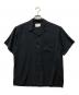 stein（シュタイン）の古着「OVERSIZED CUPRO OPEN COLLAR SS SHIRT」｜ブラック