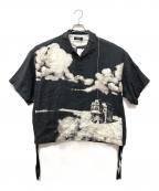 UNDERCOVERアンダーカバー）の古着「Cloud Print Linen Shirt」｜グレー