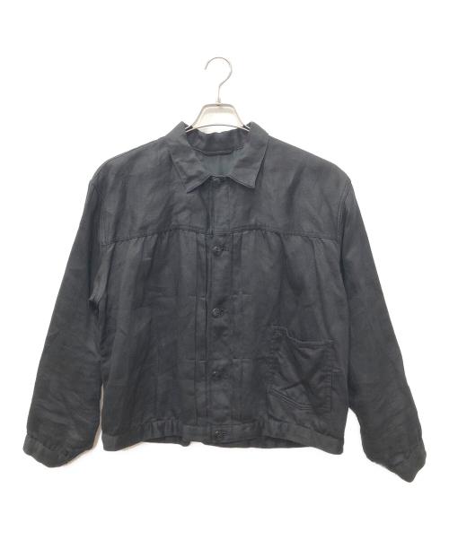 KAPTAIN SUNSHINE（キャプテンサンシャイン）KAPTAIN SUNSHINE (キャプテンサンシャイン) リネントラッカージャケット/Linen Tracker Jacket ブラック サイズ:40の古着・服飾アイテム