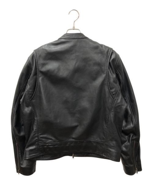 JOURNAL STANDARD（ジャーナルスタンダード）JOURNAL STANDARD (ジャーナルスタンダード) ウォッシュ シープ レザー シングル ライダース ブラック サイズ:Ｍの古着・服飾アイテム