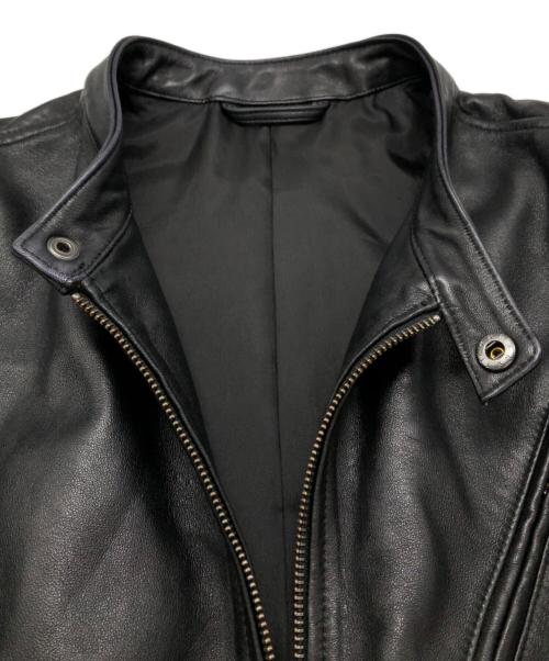 JOURNAL STANDARD（ジャーナルスタンダード）JOURNAL STANDARD (ジャーナルスタンダード) ウォッシュ シープ レザー シングル ライダース ブラック サイズ:Ｍの古着・服飾アイテム