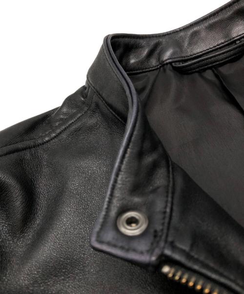 JOURNAL STANDARD（ジャーナルスタンダード）JOURNAL STANDARD (ジャーナルスタンダード) ウォッシュ シープ レザー シングル ライダース ブラック サイズ:Ｍの古着・服飾アイテム