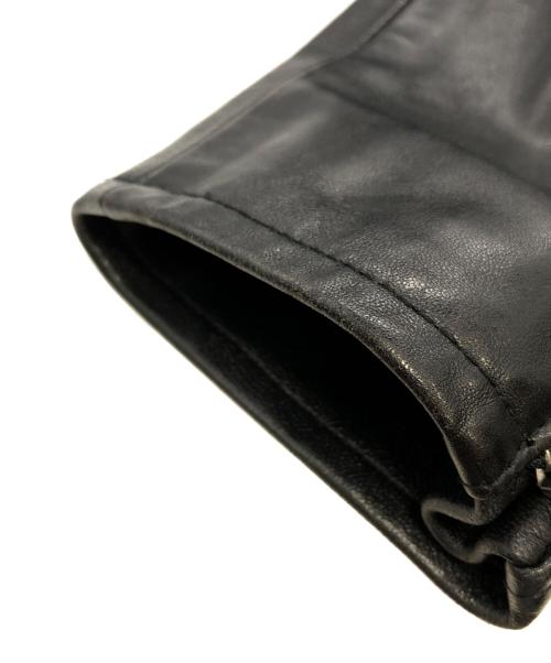 JOURNAL STANDARD（ジャーナルスタンダード）JOURNAL STANDARD (ジャーナルスタンダード) ウォッシュ シープ レザー シングル ライダース ブラック サイズ:Ｍの古着・服飾アイテム