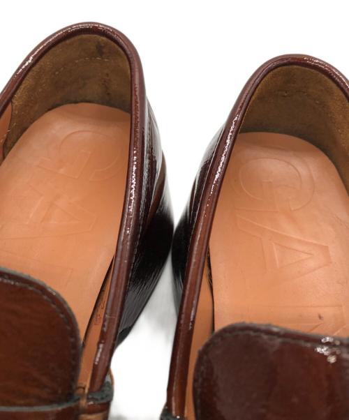 GANNI（ガニー）GANNI (ガニー) ビジュー付き厚底ローファー ブラウン サイズ:SIZE 37の古着・服飾アイテム