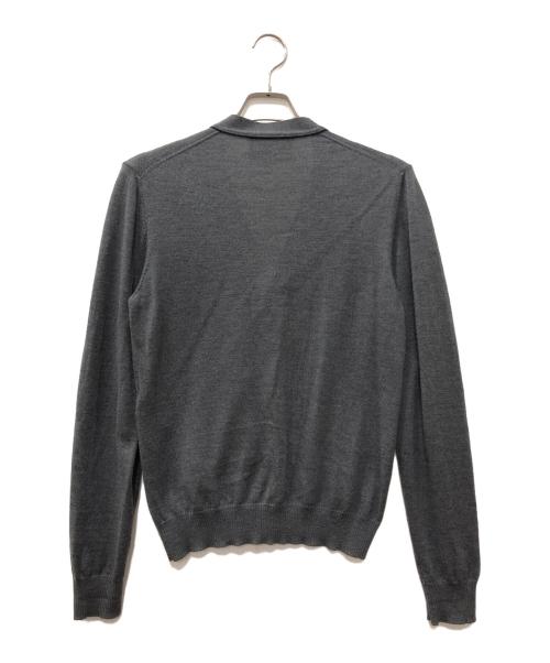 GUCCI（グッチ）GUCCI (グッチ) Vネックウールカーディガン グレー サイズ:XSの古着・服飾アイテム