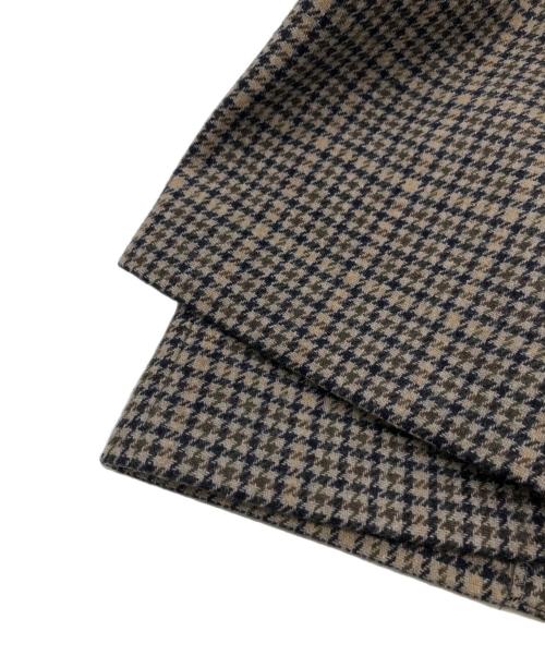 23区（ニジュウサンク）23区 (ニジュウサンク) ボンディングチェックツイード Iライン スカート ブラウン サイズ:SIZE 40の古着・服飾アイテム
