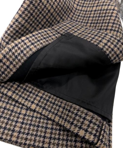 23区（ニジュウサンク）23区 (ニジュウサンク) ボンディングチェックツイード Iライン スカート ブラウン サイズ:SIZE 40の古着・服飾アイテム
