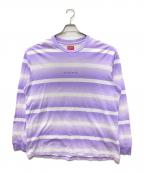 SUPREMEシュプリーム）の古着「FADE STRIP L/S TOP」｜パープル