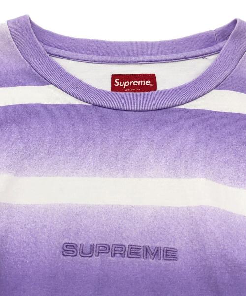 SUPREME（シュプリーム）SUPREME (シュプリーム) FADE STRIP L/S TOP パープル サイズ:SIZE Lの古着・服飾アイテム