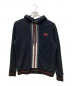 BURBERRYバーバリー）の古着「TBモノグラム プルオーバーパーカー」｜ブラック