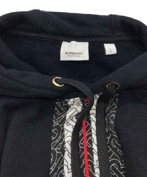 BURBERRY（バーバリー）BURBERRY (バーバリー) TBモノグラム プルオーバーパーカー ブラック サイズ:SIZE Lの古着・服飾アイテム