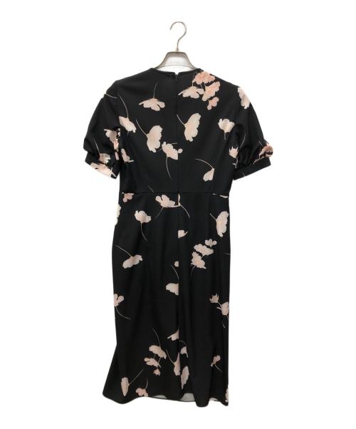 MaxMara（マックスマーラ）MaxMara (マックスマーラ) ベルト付き花柄ワンピース ブラック サイズ:SIZE Lの古着・服飾アイテム