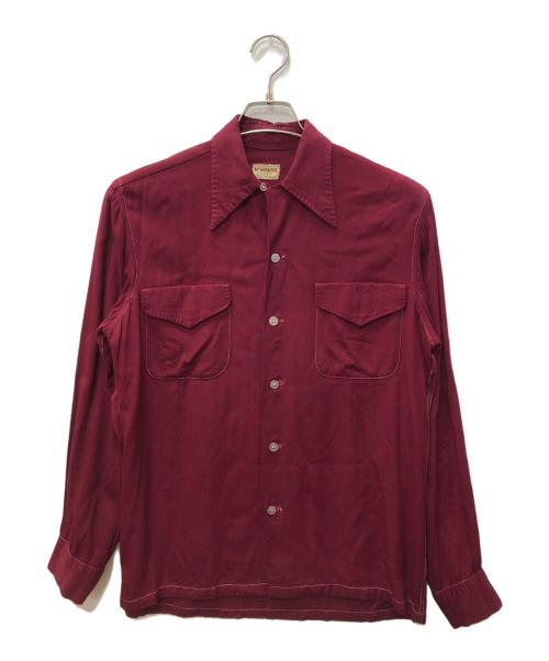 McGREGOR（マックレガー）McGREGOR (マックレガー) ヴィンテージギャバジンシャツ ボルドー サイズ:SIZE Ｓの古着・服飾アイテム