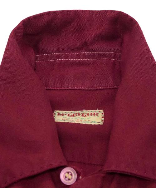 McGREGOR（マックレガー）McGREGOR (マックレガー) ヴィンテージギャバジンシャツ ボルドー サイズ:SIZE Ｓの古着・服飾アイテム