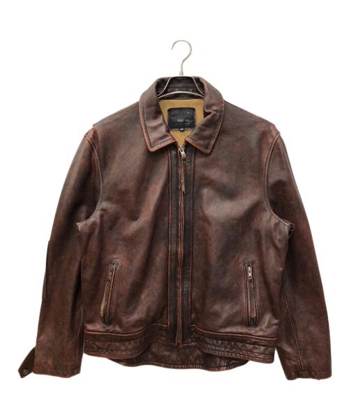FORTIME（フォータイム）FORTIME (フォータイム) レザージャケット ブラウン サイズ:SIZE 6XLの古着・服飾アイテム