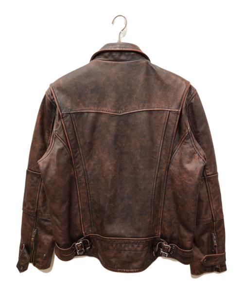 FORTIME（フォータイム）FORTIME (フォータイム) レザージャケット ブラウン サイズ:SIZE 6XLの古着・服飾アイテム