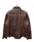 FORTIME (フォータイム) レザージャケット ブラウン サイズ:SIZE 6XL：10000円