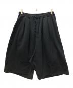 ANCELLMアンセルム）の古着「3/4 TUCK SWEAT SHORTS」｜ブラック