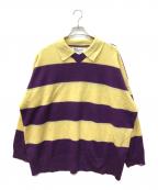 DAIRIKUダイリク）の古着「Lager Border Knit」｜パープル×イエロー