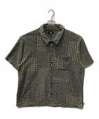 stussyステューシー）の古着「Mixed Pattern Jersey Shirt」｜グレー