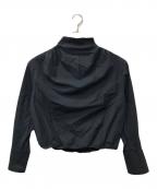 deresデレス）の古着「Natalie bottle neck drape blouse」｜ブラック