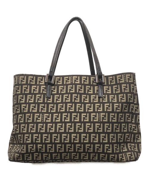 FENDI（フェンディ）FENDI (フェンディ) ズッキーノトートバッグ ブラウンの古着・服飾アイテム