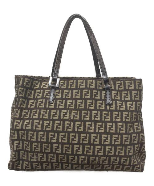 FENDI（フェンディ）FENDI (フェンディ) ズッキーノトートバッグ ブラウンの古着・服飾アイテム