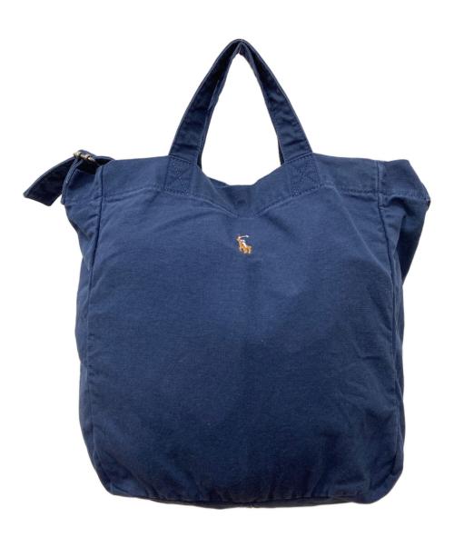POLO RALPH LAUREN（ポロ・ラルフローレン）POLO RALPH LAUREN (ポロ・ラルフローレン) 2WAYキャンバストートバッグ ネイビー サイズ:下記参照の古着・服飾アイテム