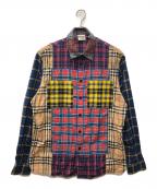 BURBERRYバーバリー）の古着「パッチワークチェックシャツ」｜マルチカラー