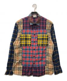 BURBERRY（バーバリー）の古着「パッチワークチェックシャツ」｜マルチカラー