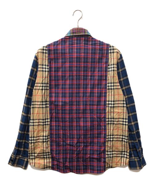BURBERRY（バーバリー）BURBERRY (バーバリー) パッチワークチェックシャツ マルチカラー サイズ:Mの古着・服飾アイテム