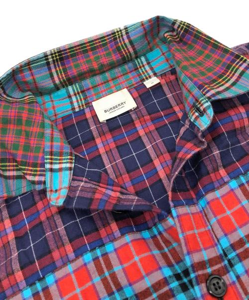 BURBERRY（バーバリー）BURBERRY (バーバリー) パッチワークチェックシャツ マルチカラー サイズ:Mの古着・服飾アイテム