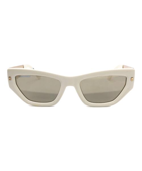 DSQUARED2（ディースクエアード）DSQUARED2 (ディースクエアード) サングラス ホワイト×ゴールド サイズ:53☐20 145の古着・服飾アイテム